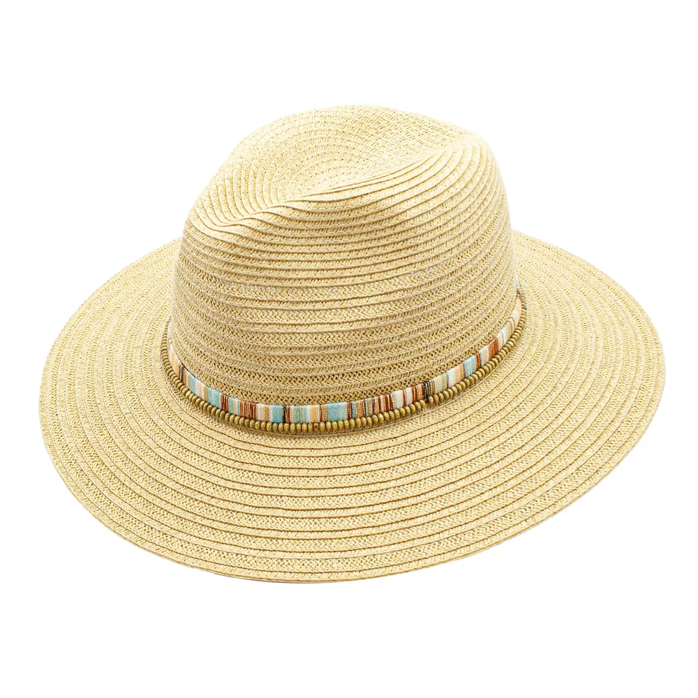 Villas Toyo Strohfarbe Band Beaded Beach Resort Hat