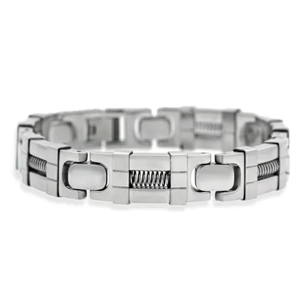 Edelstahl Spring Pattern Men 's Link Armband