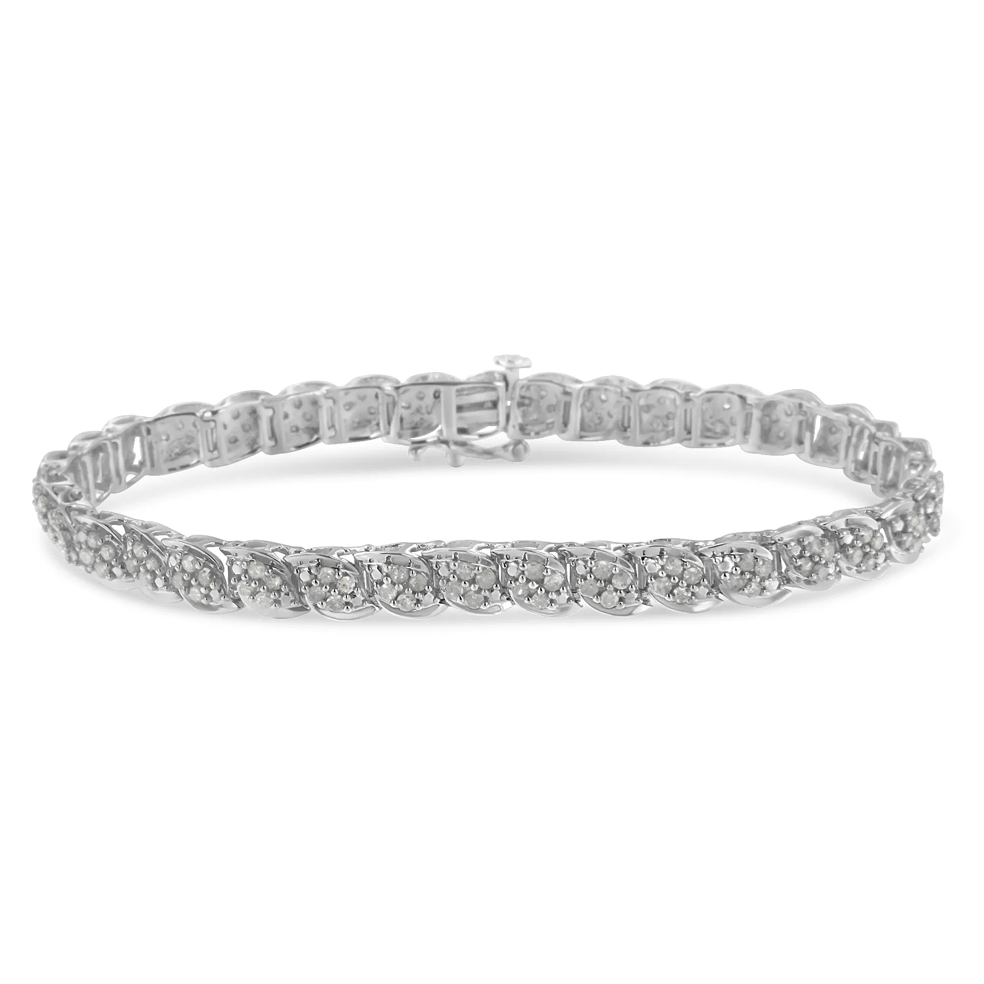 Sterling Silver Diamond Link Armband (2 cttw, I-J Farbe, I3 Klarheit)