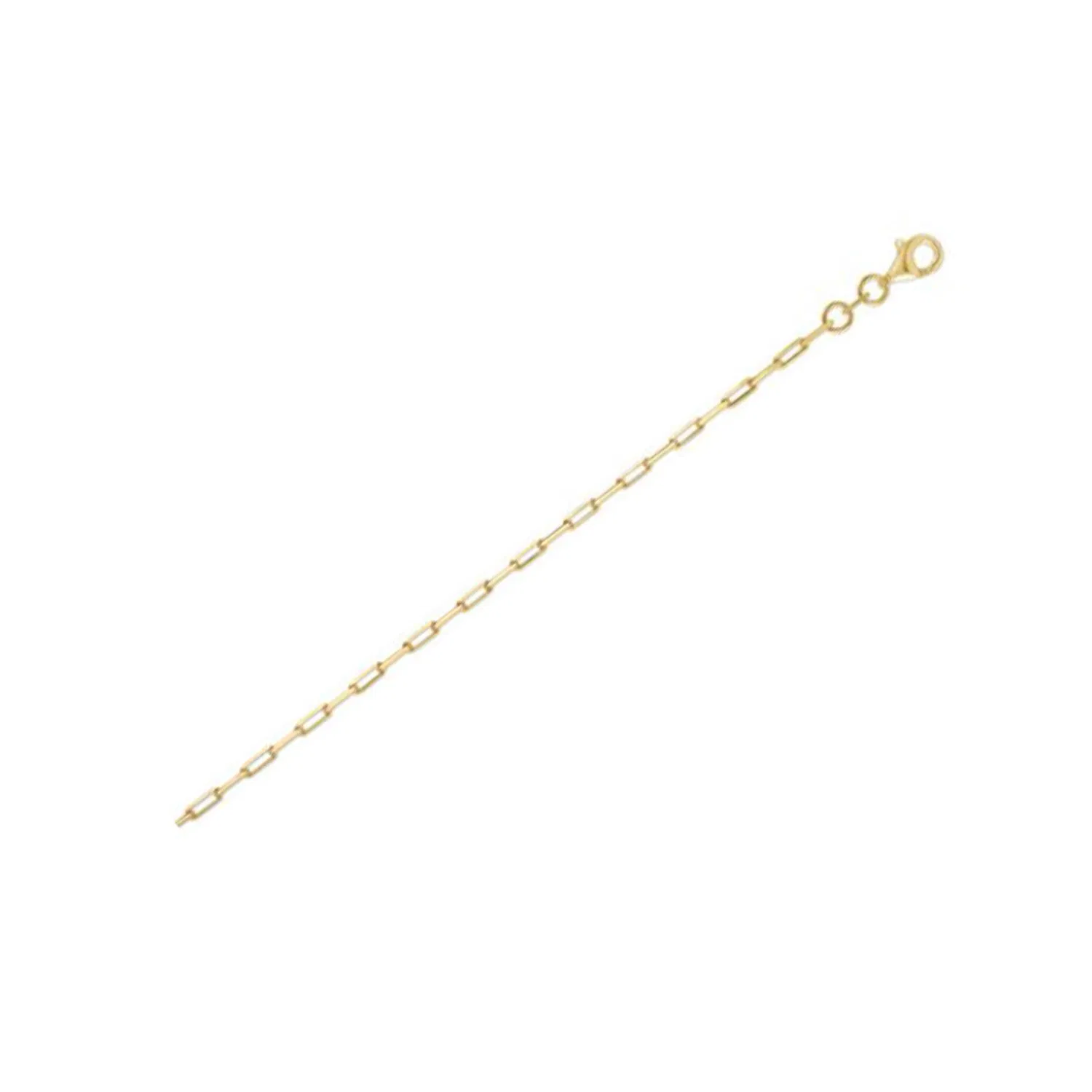 Sterling Silver Gold Plated Paperclip Chain (1,80 mm)