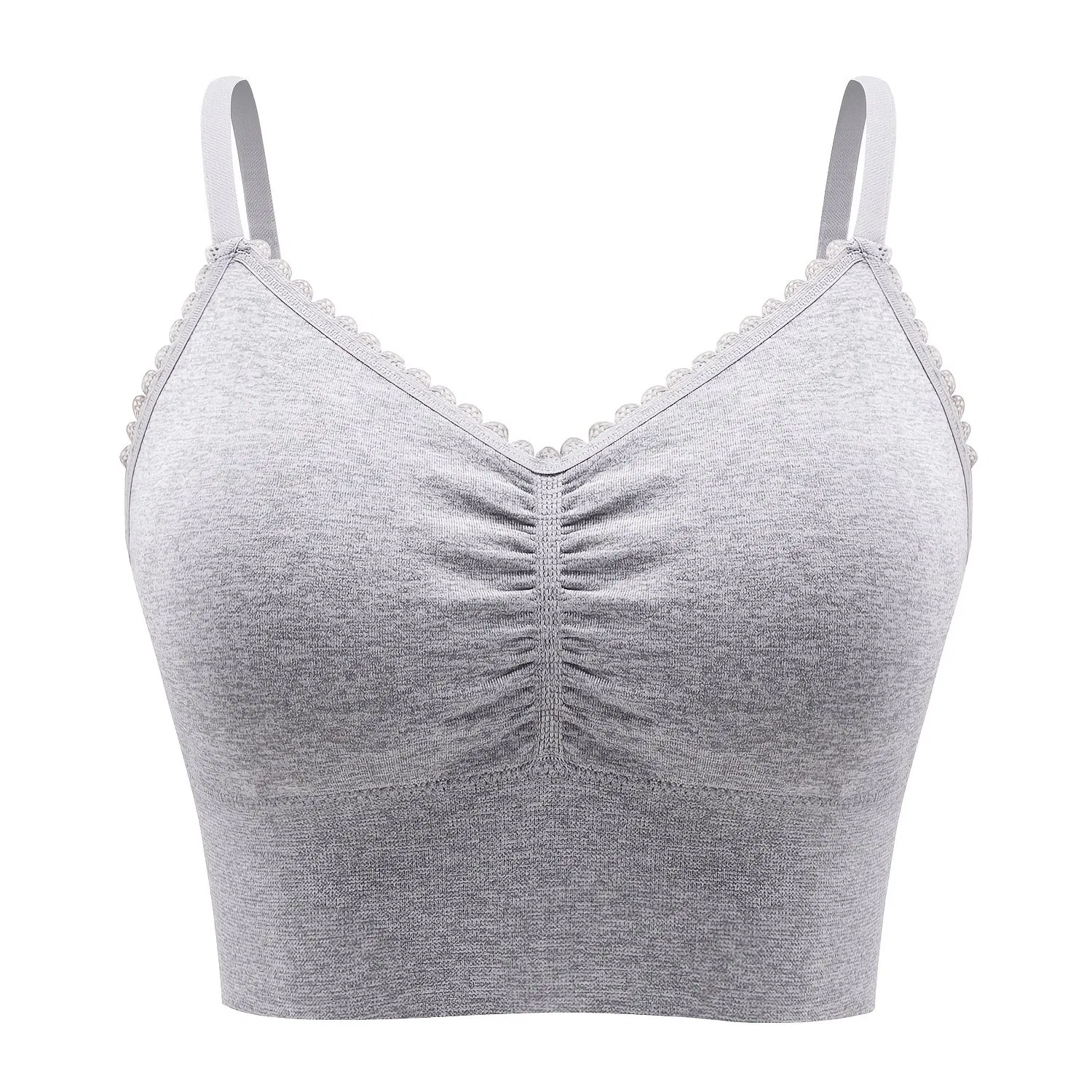 Plus Size Lace Wireless Bra für Frauen; Low-Impact Activity Sleep Bralette; Comfort Workout Sports Bra; Komfortable Full Abdeckung; Weich und atmungsaktive Stoff; Damen Dessous