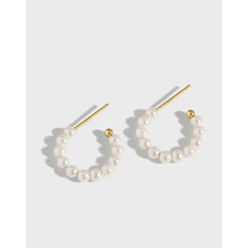 Niche Simple Temperament All-Match Pearl Ohrringe