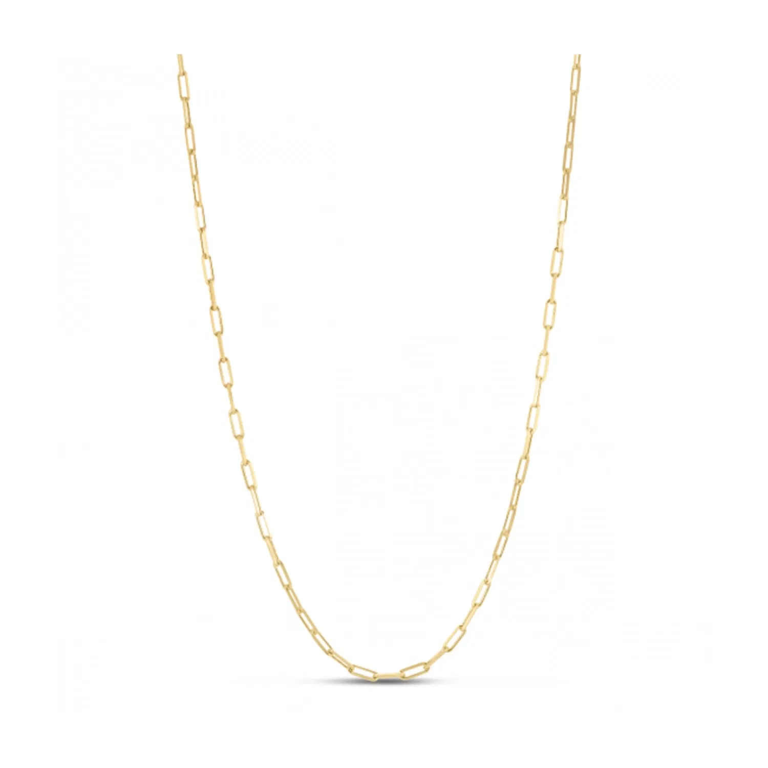 Sterling Silver Gold Plated Paperclip Chain (2,50 mm)