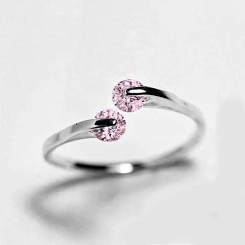 Match Made in Heaven Ringe in Rosegold und rosa Diamant Kristalle