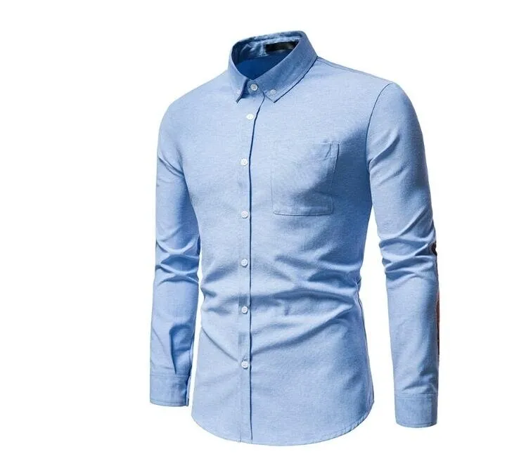 Männer Long Sleeve Button Down Slim Fit Shirts