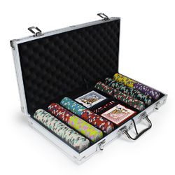 300ct Claysmith Gaming Monaco Club Chip Set in Aluminium