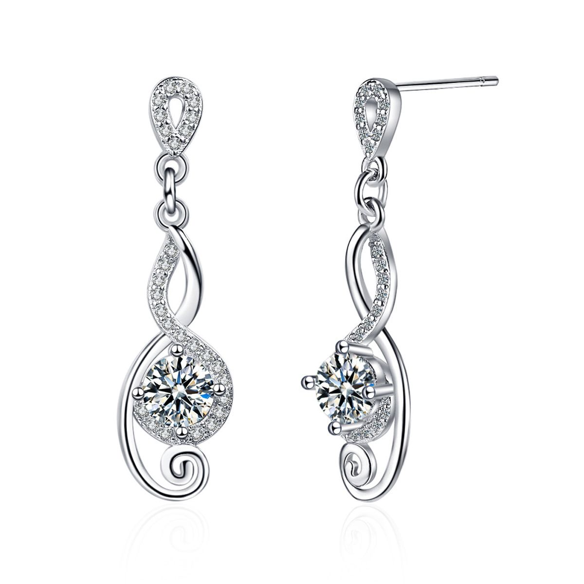 Dangle Drop Ohrringe Twist Jewelry Crystal Ohrringe für Frauen