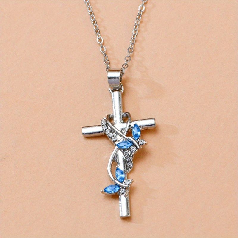 Engel Flügel Kreuz Kreuz Halskette Kette Vintage Anhänger Geschenk Mode Bankett Accessoires
