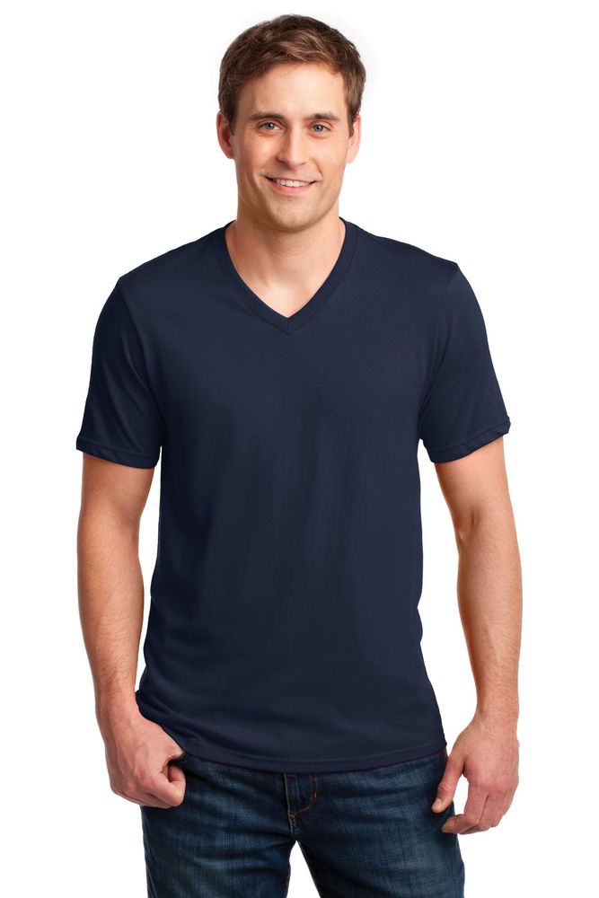 Anvil 100% Combed Ring Spun Cotton V-Neck - T-Shirt 982