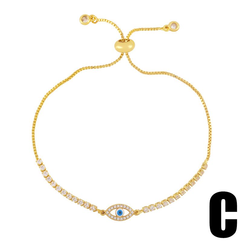 18 Karat echtes Gold einfaches Zircon Armband Frauen