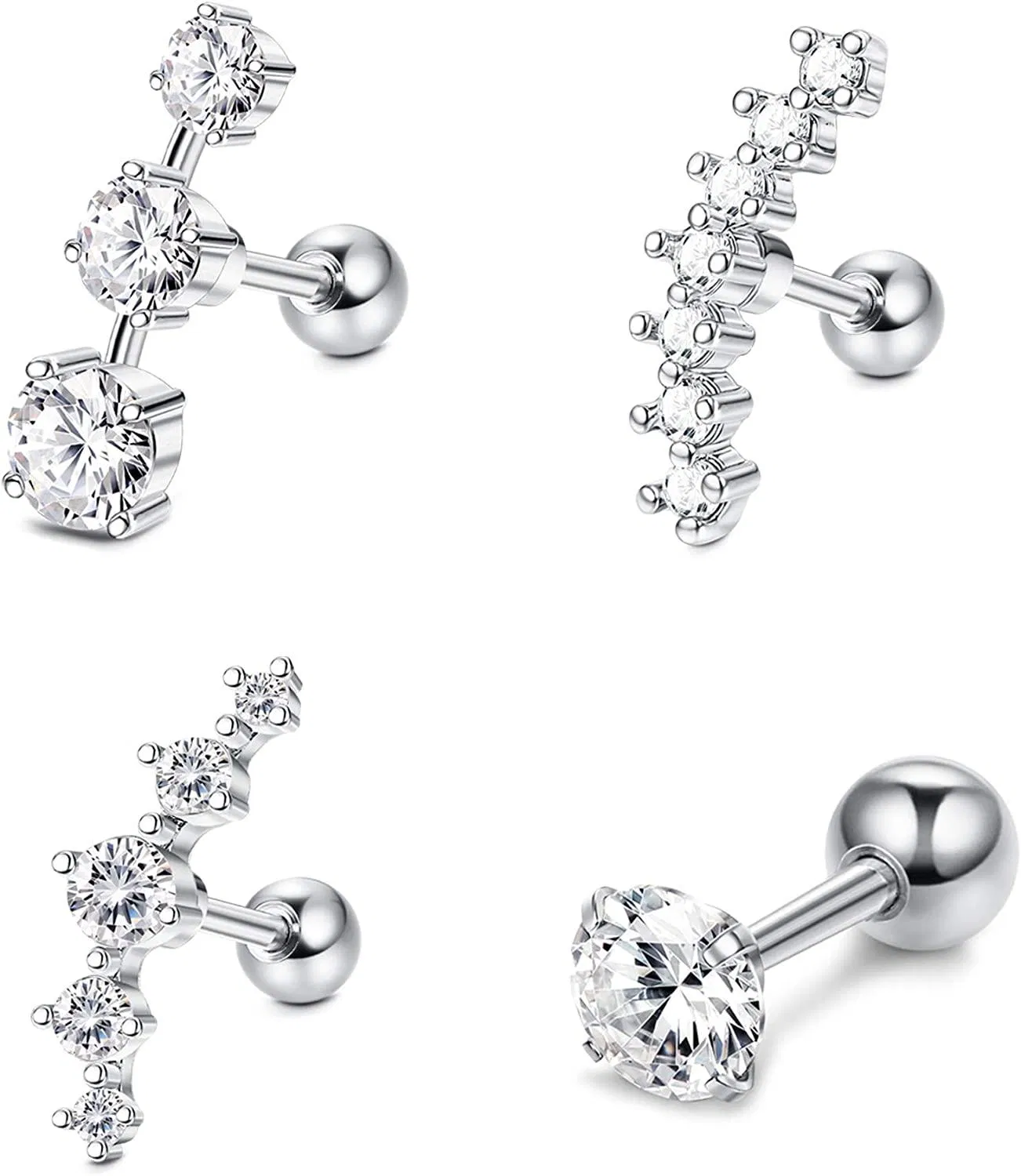 16G Ohr Knorpel Ohrringe für Frauen Edelstahl Helix Ohrringe Stud Conch Piercing Schmuck