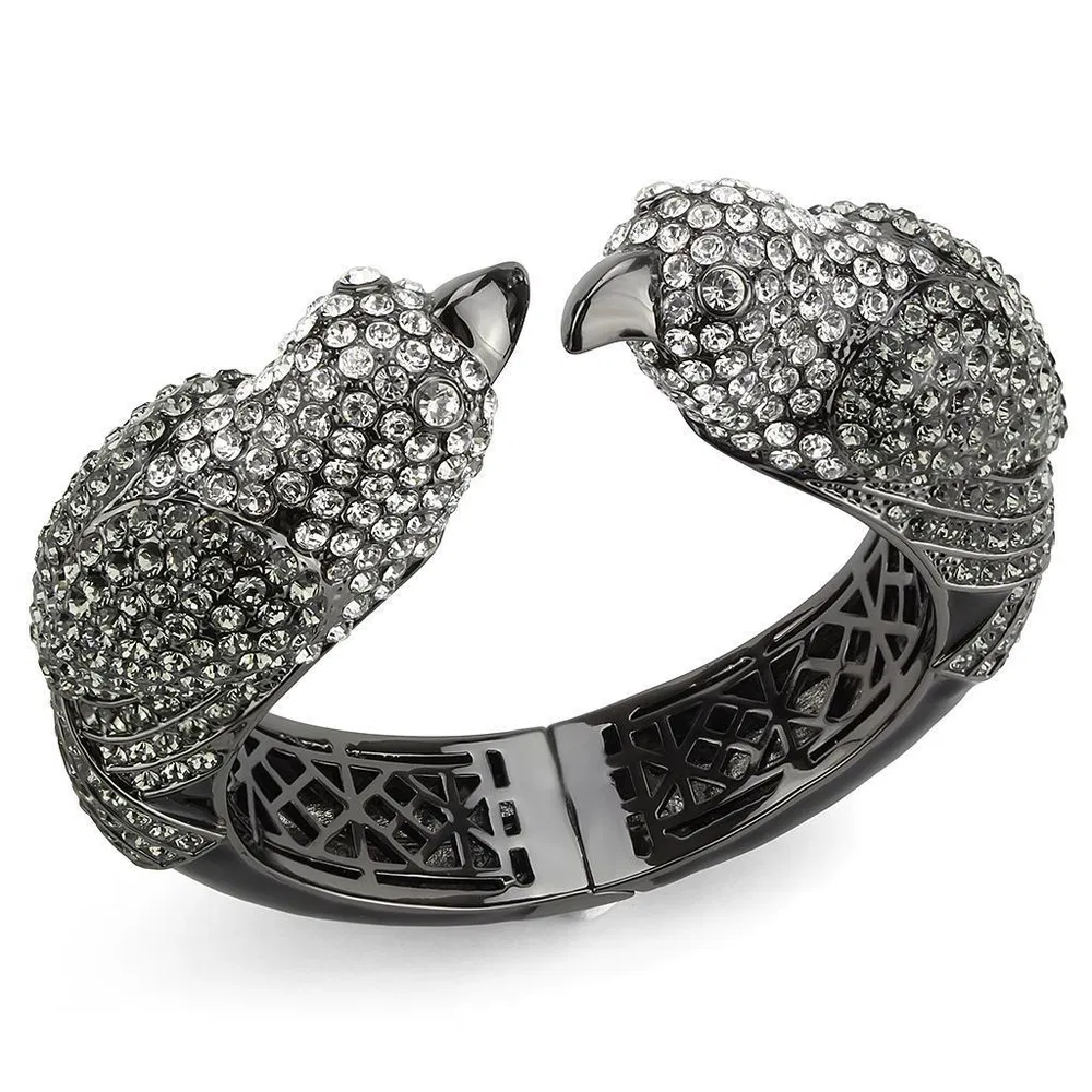 LO4333 - Ruthenium-Brass - Armband mit Top-Grade - Kristall in mehreren Farben