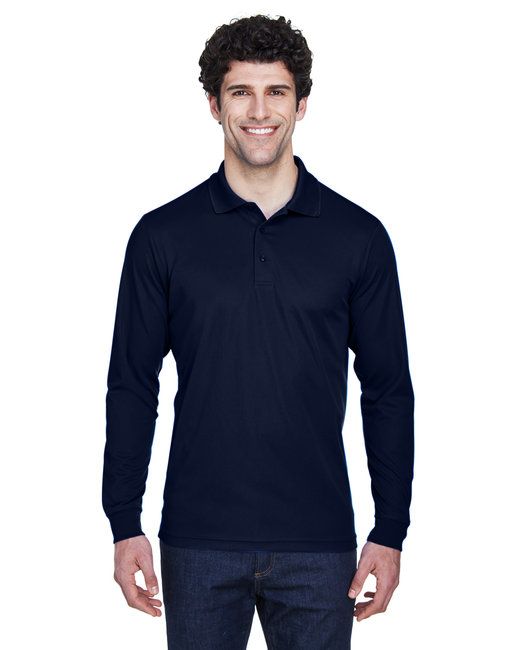 CORE365 88192T Men 's Tall Pinnacle Performance Long-Sleeve Piqué Polo
