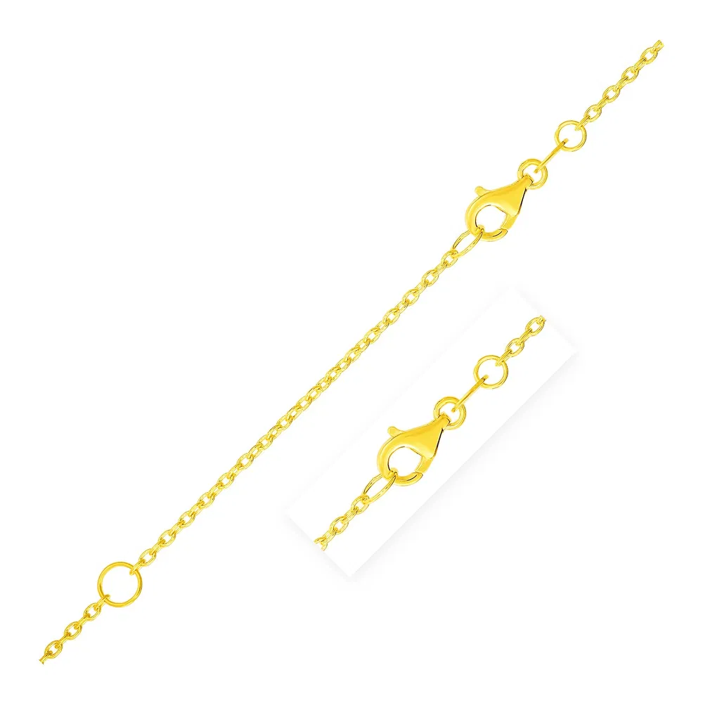 Ausdehnbare Kabelkette in 14 Karat Gelbgold (1,2 mm)