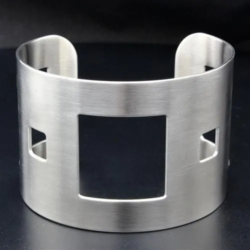LO1954 - Hoch poliertes (ohne Verzinkung) Edelstahl Armband ohne Stein