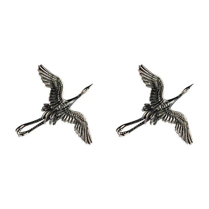 S925 Silber Clear Sky Flying Crane Damen Ohrringe