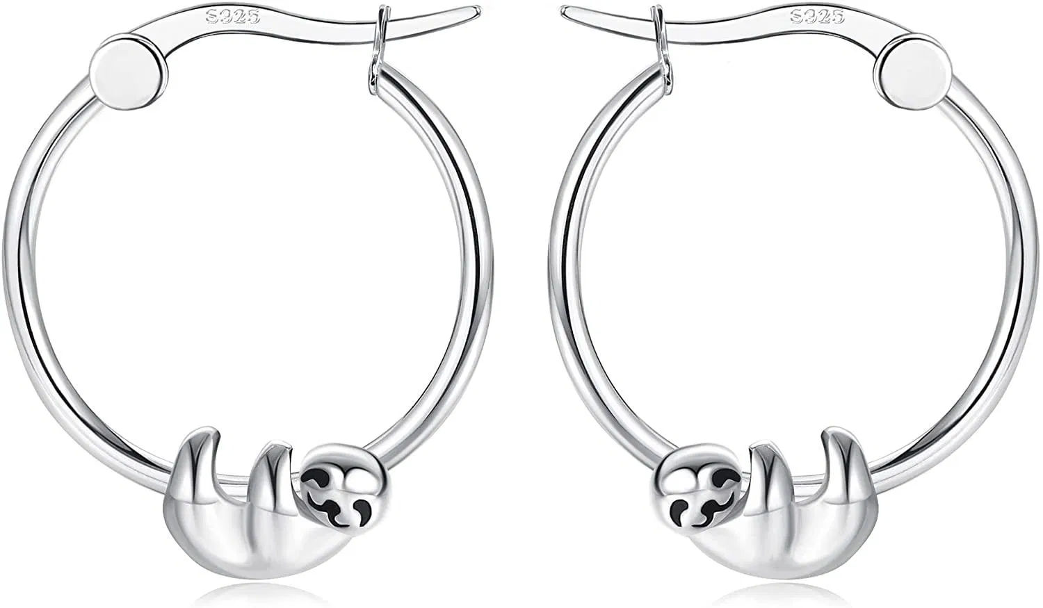 925 Sterling Silber Tier Huggie Hoop Ohrringe für Frauen Hummingbird Unicorn Cat Sloth Owl Hypoallergen hoop Ohrringe
