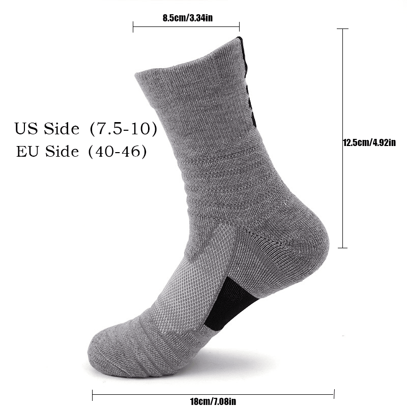 Kompression Laufsocken für Männer Crew Athletic Wandern Wicking Anti-Blister Polstered Anti-Geruch und Atmungsaktiv Für Laufen Wandern Radfahren Fitness