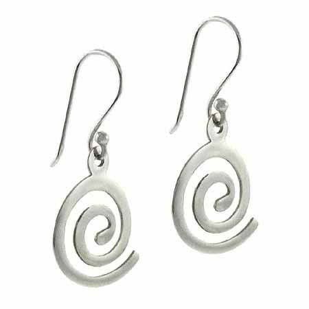 Sterling Silber Swirl Hypnose Dangle Ohrringe