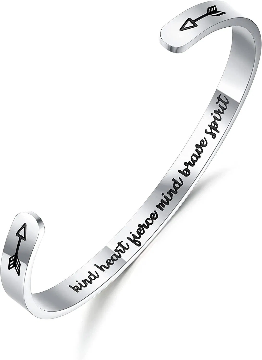 Inspirierende Armbänder für Frauen Motivation Mantra Zitat Manschettenarmbänder für besten Freund Mitarbeiter für Teenager Mädchen Personalisierte Ermutigung Geburtstagsgeschenk mit Box