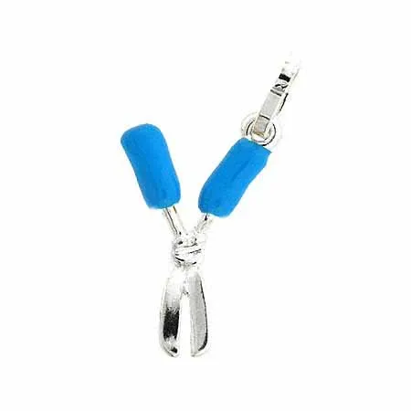 Sterling Silber Licht Blau Garten Schere Charme