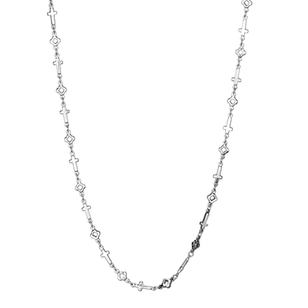 LO3452 - Rhodium-Brass - Halskette ohne Stein