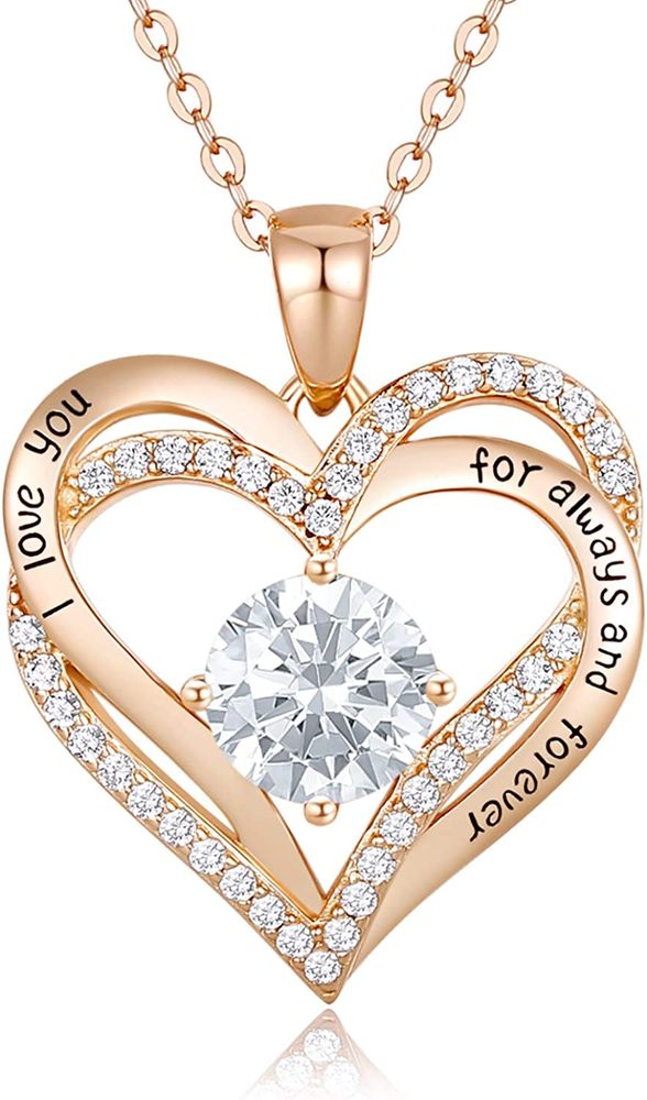 Herzen-Hänger - Halskette für Frauen 925 Sterling Silber