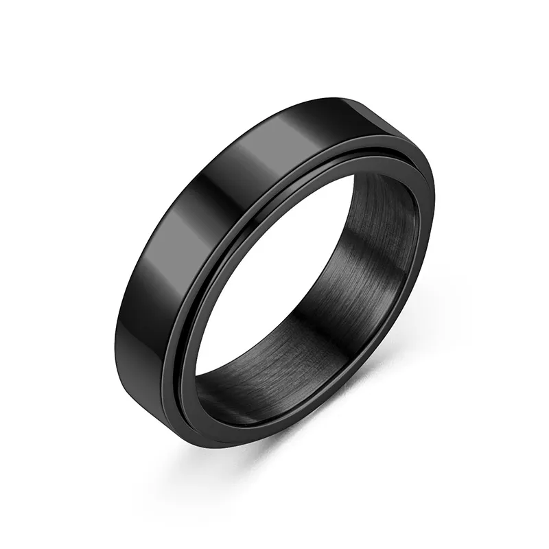 Rotating Titan Steel Simple Armband Ring für Frauen