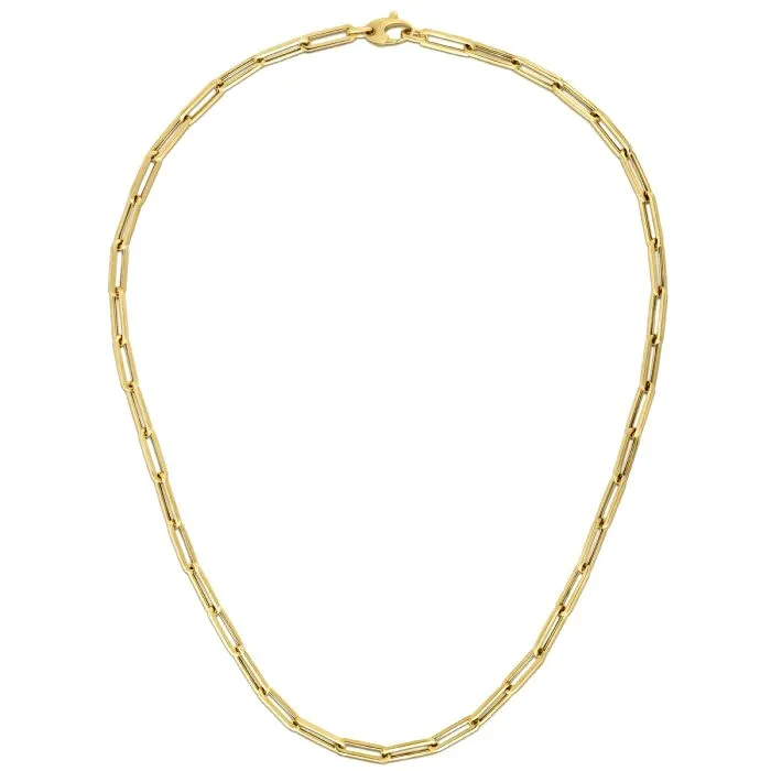 10K Yellow Gold Lite Paperclip Chain (4,20 mm)