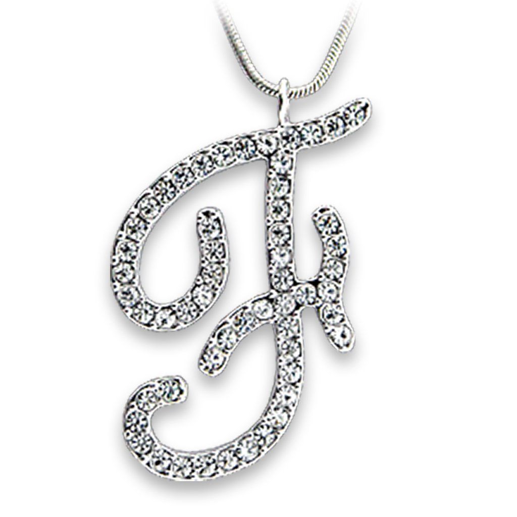 OT119 - Rhodium Brass Anhänger mit Top-Grade - Kristall in Clear