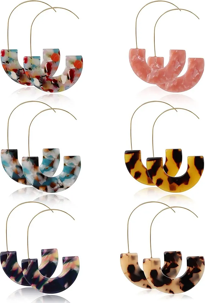 Acryl Ohrringe für Frauen Mädchen Drop Dangle Harz Ohrringe Set