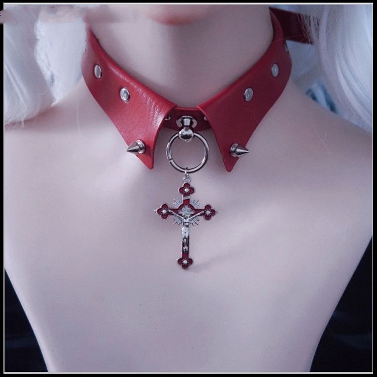 Charm Set Handgemachte Fake Collar Cross Kette