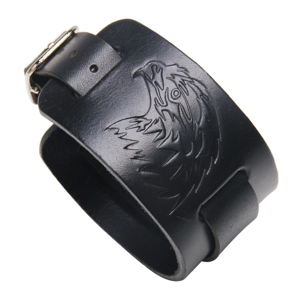 Adler Tierform Vintage Armband Männer echte Kuhleder Ornament