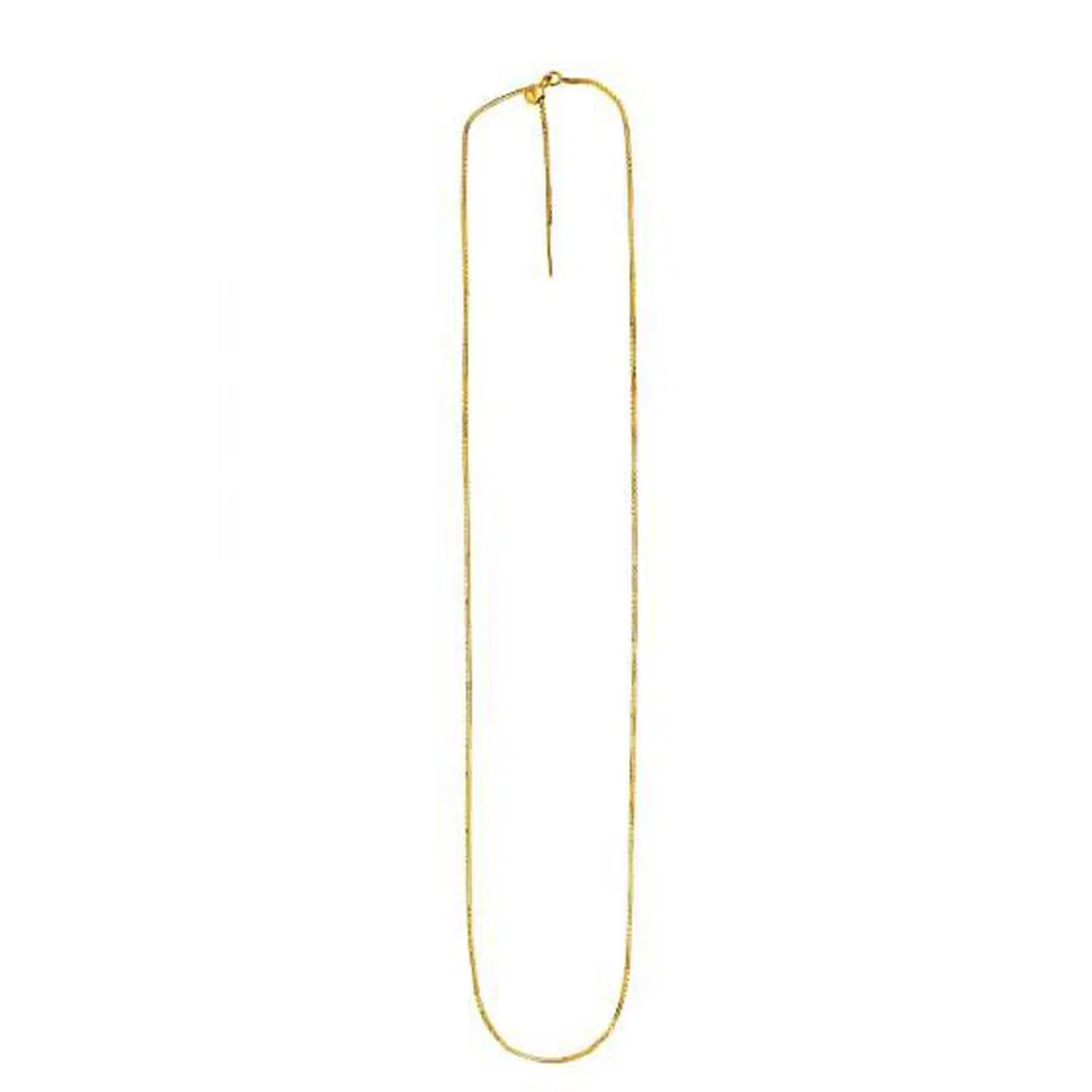 Endlos verstellbare Boxkette in 14 Karat Gelbgold (0,95 mm)