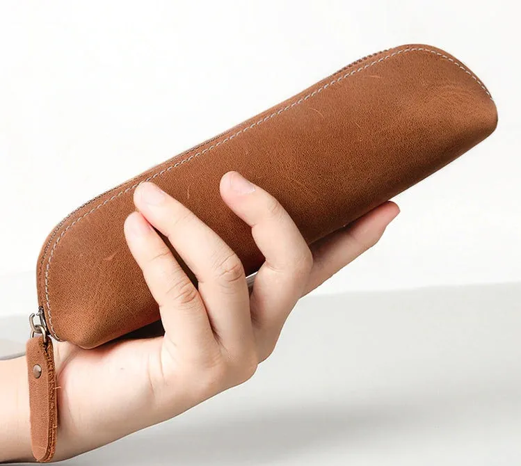 Das Paavo Leather Pen Case| Leather Makeup Pouch