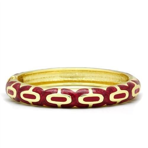 LO2130 - Flash Gold White Metal Armband mit Epoxy in No Stone