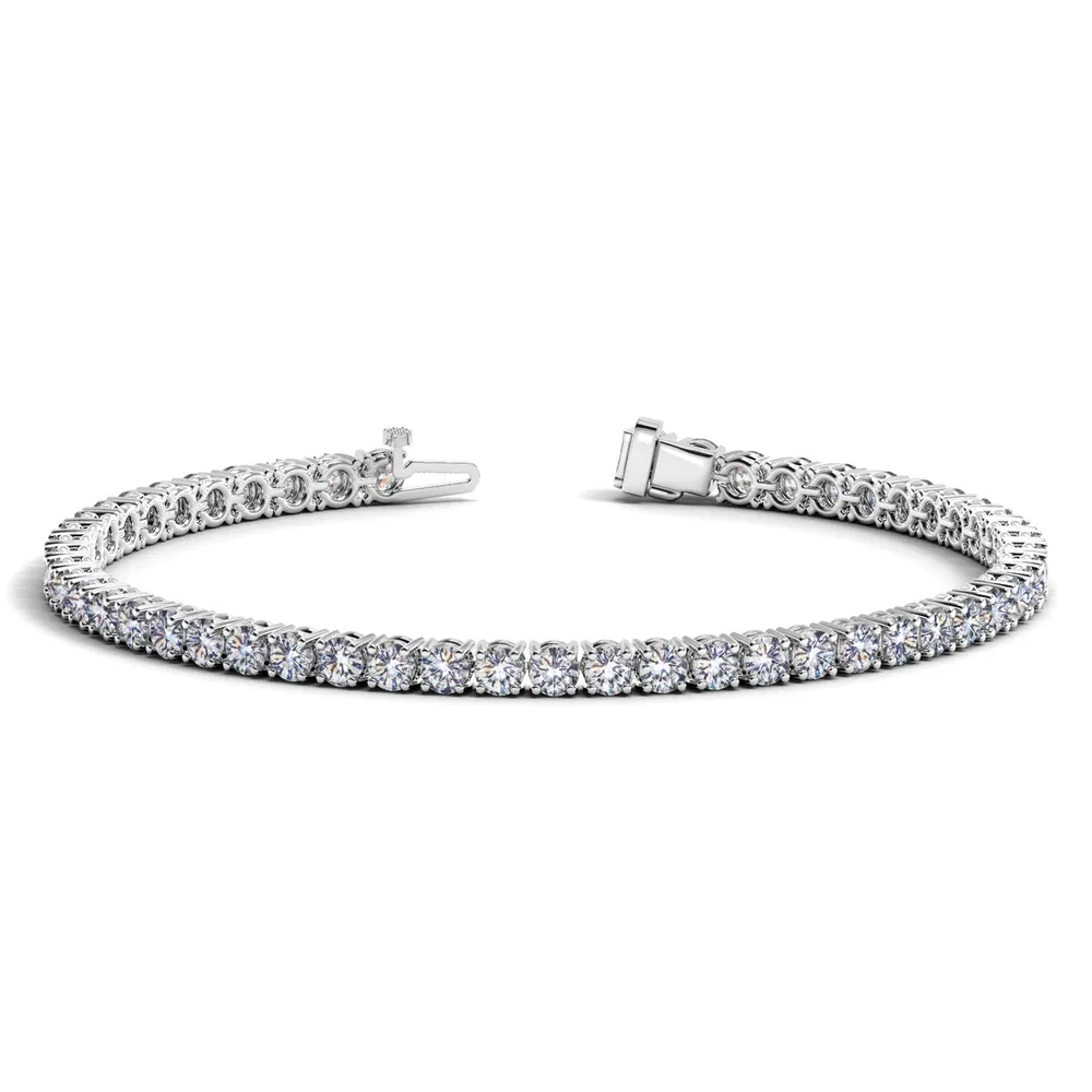 14 Karat Weißgold Round Diamond Tennis Armband (6 cttw)