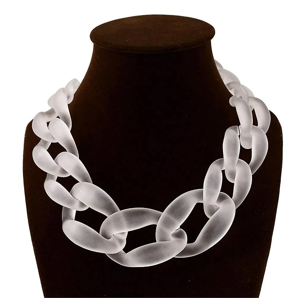 Acryl Kragen Chunky Choker Statement Bib Chain Kette Anhänger