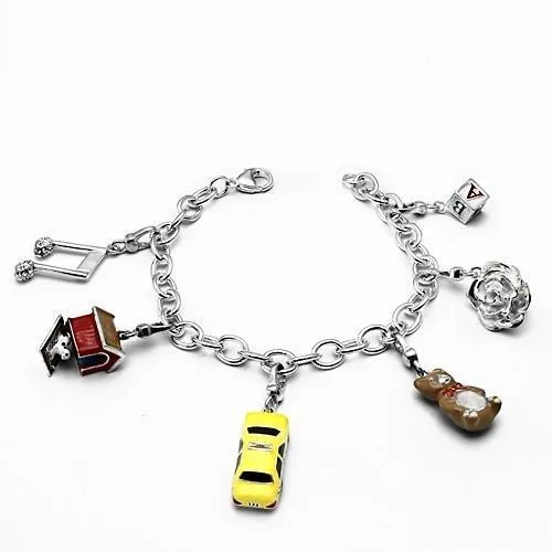 LOS604 - Silber 925 Sterling Silber Armband mit Top-Grade - Kristall in Clear