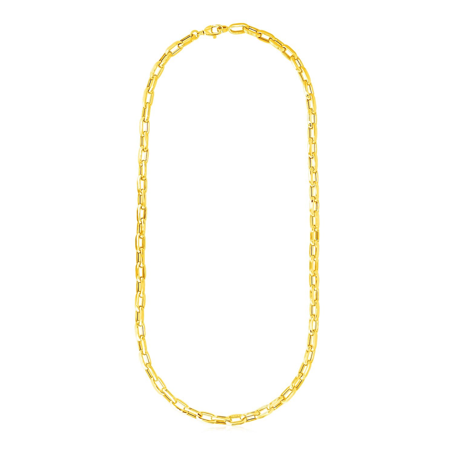 14 Karat gelbe Gold Mens Paperclip Ketten Halskette