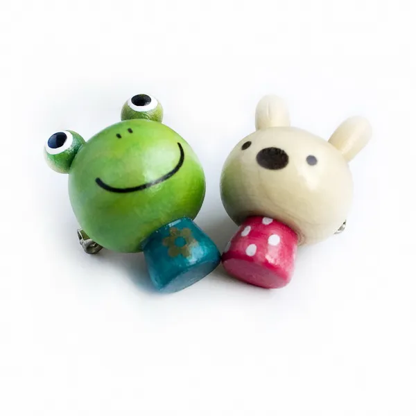Sweet Bear & Chicken - Brosche / Brosche Pin / Tier Pin Brosche