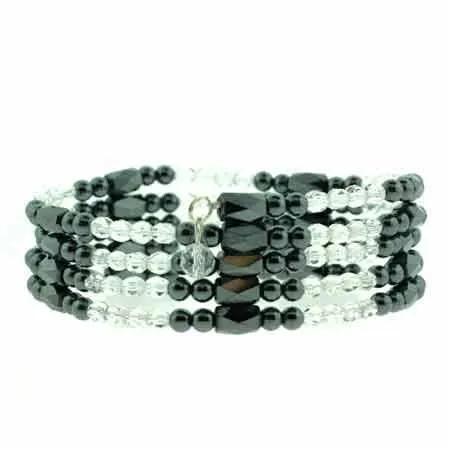 Echtes Hematit und Swarovski Elemente Magentic Healing Ankleß / Armband / Halskette