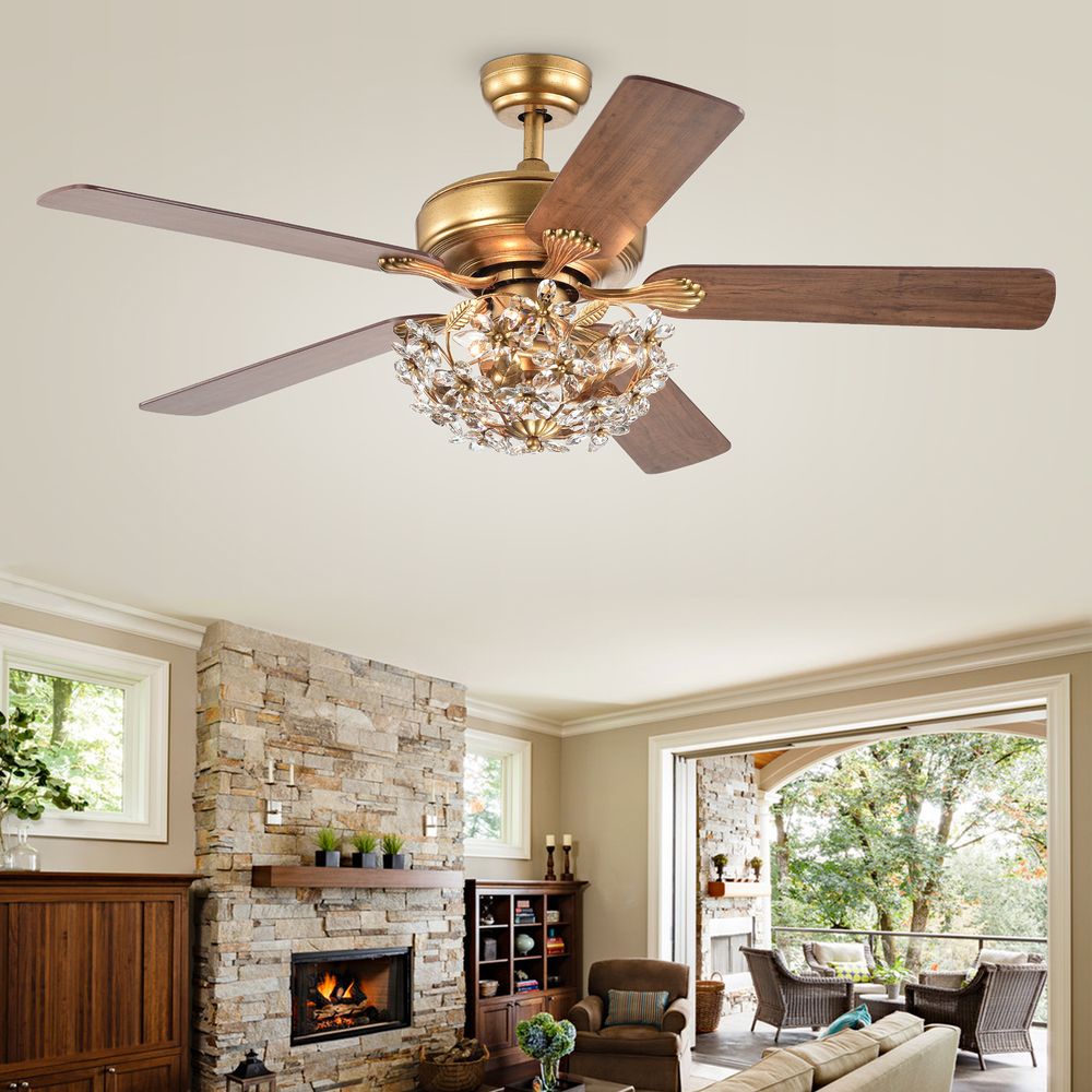Nickoe Aged Gold 52 Zoll 5 Klingen Deckenventilator