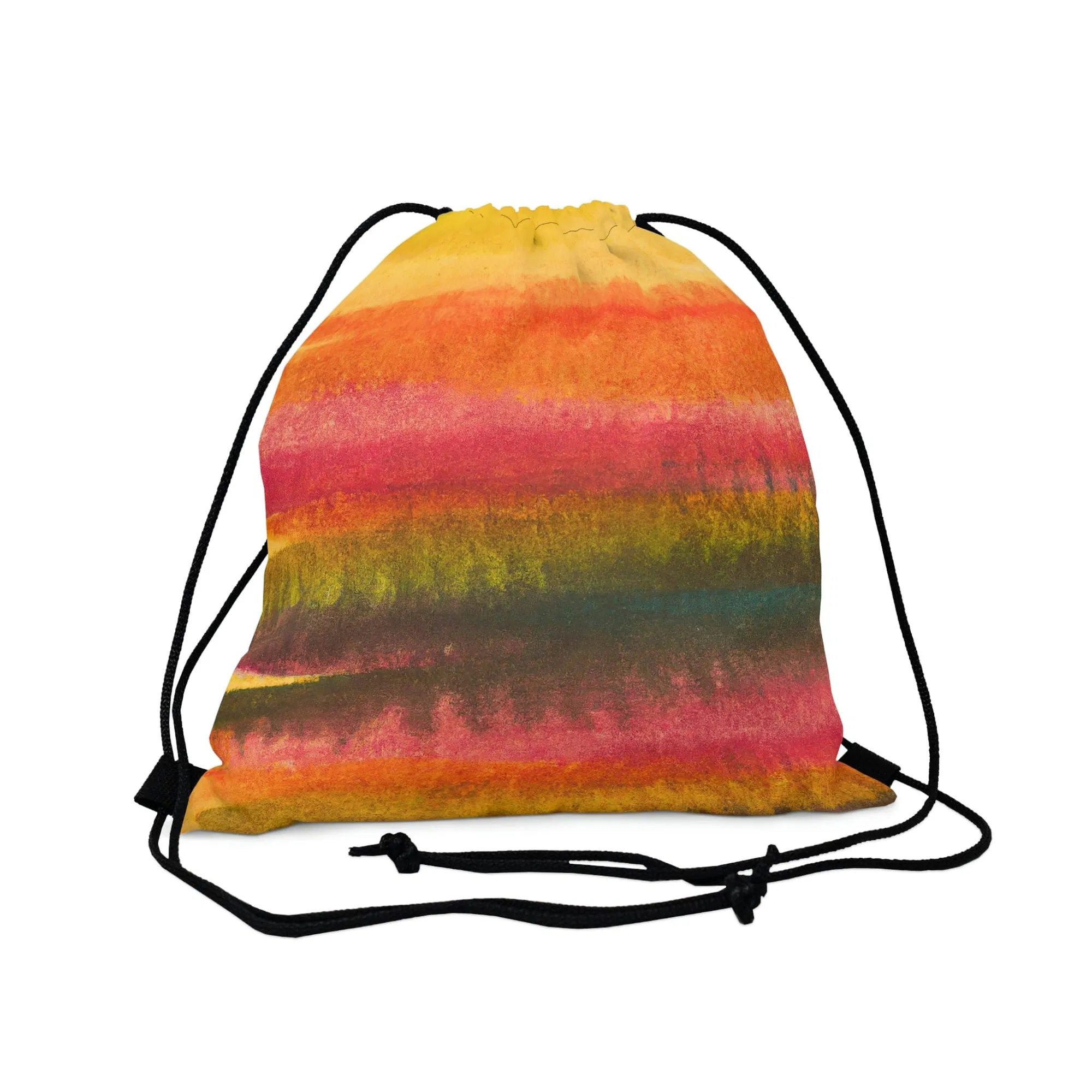 Drawstring Tasche, Herbst Fall Aquarell Abstrakt Druck