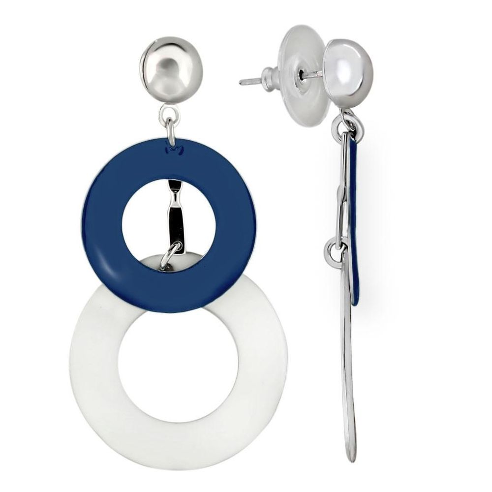 LO1207 - Rhodium-Messing - Ohrringe ohne Stein