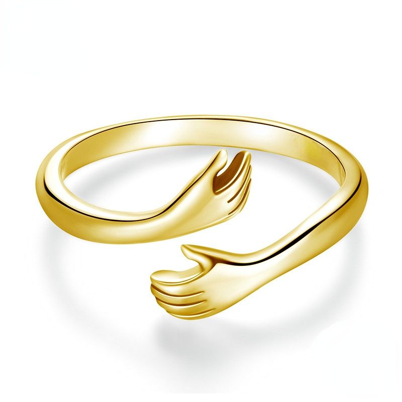Liebe Hug Hände offenen Ring Schmuck für Frauen Männer
