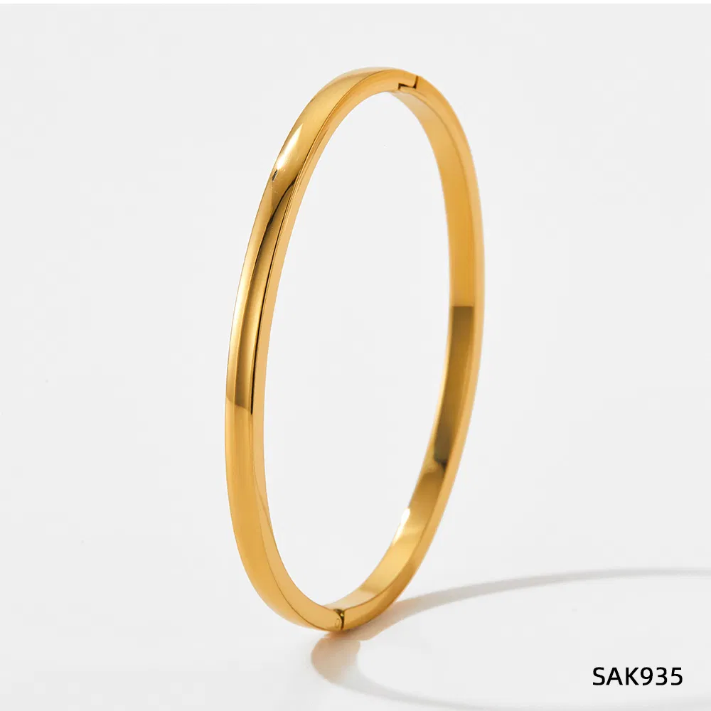 Mode einfaches nicht-fading Diamant Set Plain Circle Armband