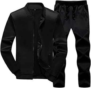 Herren Sport und Freizeit Zwei-Teil - Anzüge Loose Outfits Round Hals Pullover und Hosen Sets