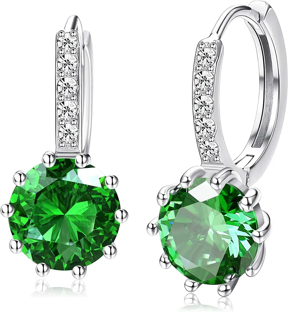 Drop Dangle Ohrringe für Frauen; 14K Gold Plated Leverback Ohrringe mit Kubik Zirkonia Huggie Hoop Ohrringe Mode für Egirls Zirkonia Ohrringe für Frauen