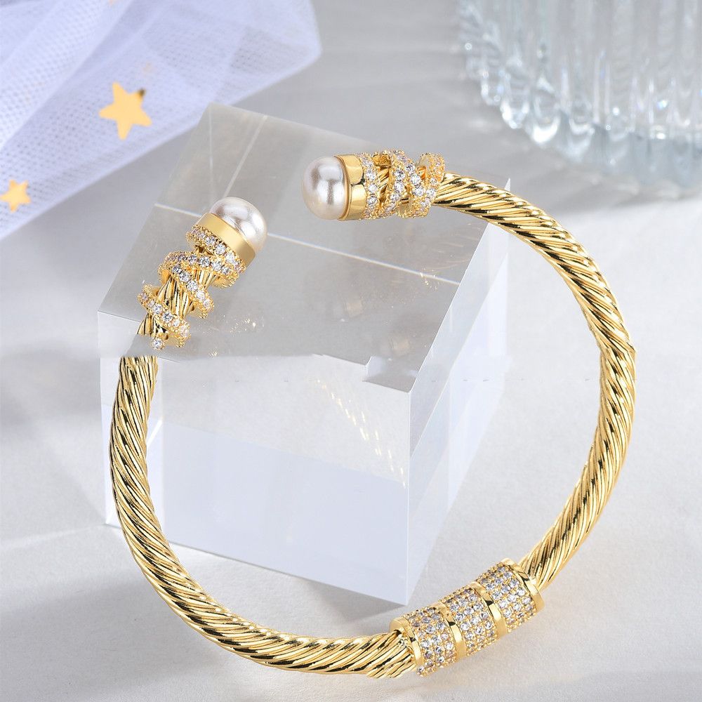 Frauen Mode All Match einfaches Sand Gold Armband